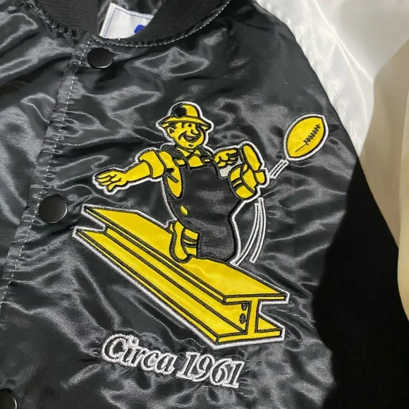 Pittsburgh Steelers Steely McBeam NFL Mens Quilt Lined Snap M Starter Jacket NWT